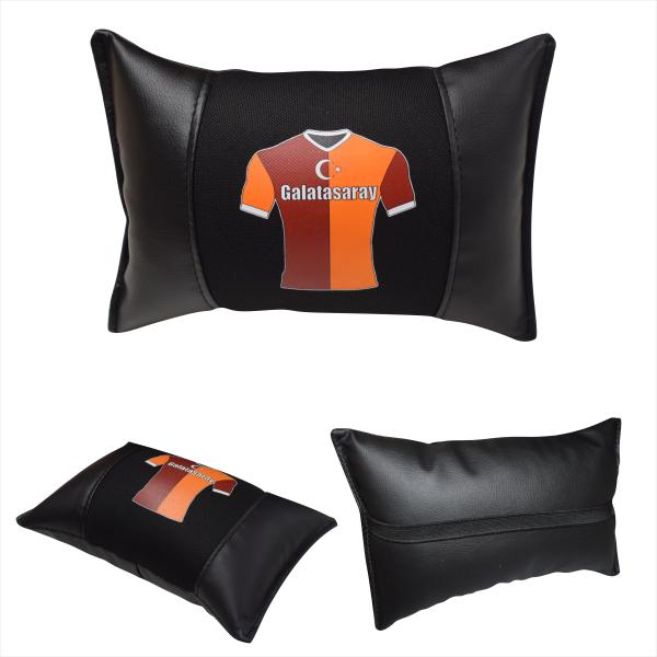 Auto Nackenkissen Nackenpolster Leder und gesticktes Polster Design Türkische Mannschaft GS 1905 Fussballtrikot